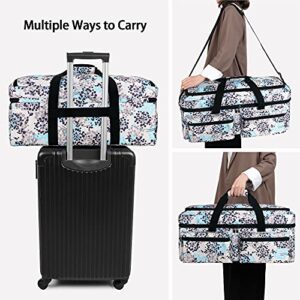 CURMIO Double Layer Carrying Case Compatible for Cricut Maker, Cricut Explore Air 2 and Silhouette Cameo 4, Travel Storage Bag with Pockets for Craft Tools, Dandelion (Bag only, Patented Design)