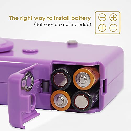 Handheld Sewing Machine, 22 Pcs Mini Portable Cordless Sewing Machine, Household Quick Repairing Tool with Conventional Kit, for Fabric Cloth Handicrafts Home Travel Use (Purple)