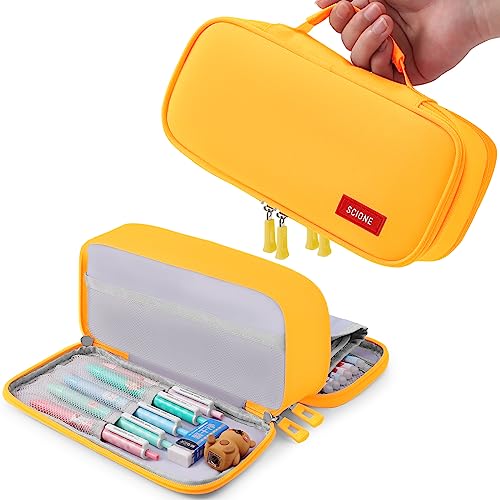 SCIONE Pencil Case for Girls, Large Pencil Pouch School Supplies for Kids with Dry-erase Board, Big Capacity Zipper Cute Pen Box Bag Organizer, Back to School Gifts for Student Teens College Office