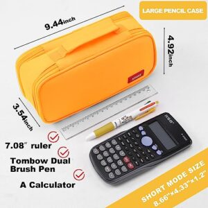 SCIONE Pencil Case for Girls, Large Pencil Pouch School Supplies for Kids with Dry-erase Board, Big Capacity Zipper Cute Pen Box Bag Organizer, Back to School Gifts for Student Teens College Office