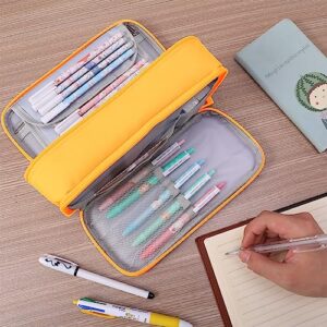 SCIONE Pencil Case for Girls, Large Pencil Pouch School Supplies for Kids with Dry-erase Board, Big Capacity Zipper Cute Pen Box Bag Organizer, Back to School Gifts for Student Teens College Office