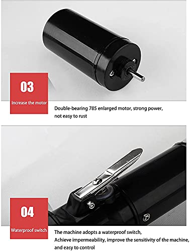 GUOGEGE Electric Fish Scaler Fish Scale Remover Scraper Cleaner, Build in 12V Rechargeable Battery 304 Stainless Steel Roller Blade for Scraping Fish Scales