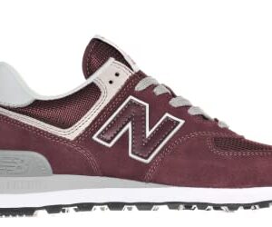 New Balance Women's 574 Core Sneaker, Burgundy/White, 10.5