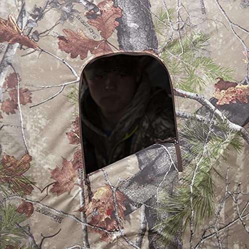 Barronett Blinds® Feather Five, Portable Hunting Blind, Huge Interior, Lightweight, 4-Person, Bloodtrail® Backwoods, 72” x 84” x 84”, FF500BW