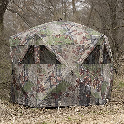 Barronett Blinds® Feather Five, Portable Hunting Blind, Huge Interior, Lightweight, 4-Person, Bloodtrail® Backwoods, 72” x 84” x 84”, FF500BW