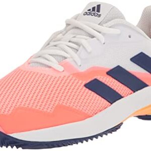 adidas Women's Courtjam Control Tennis Shoe, Acid Red/Legacy Indigo/Turbo, 7.5