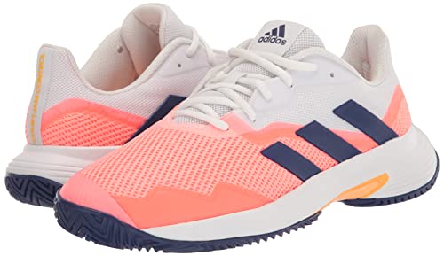 adidas Women's Courtjam Control Tennis Shoe, Acid Red/Legacy Indigo/Turbo, 7.5