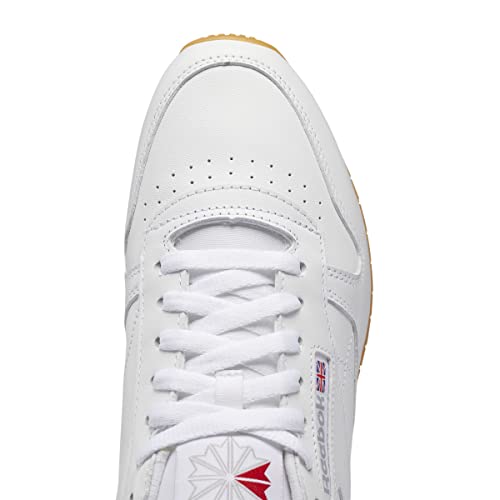 Reebok unisex adult Classic Leather Sneaker, Ftwr White/Pure Grey 3/ Rubber Gum-03, 11.5 Women 10 Men US