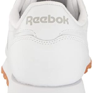 Reebok unisex adult Classic Leather Sneaker, Ftwr White/Pure Grey 3/ Rubber Gum-03, 11.5 Women 10 Men US