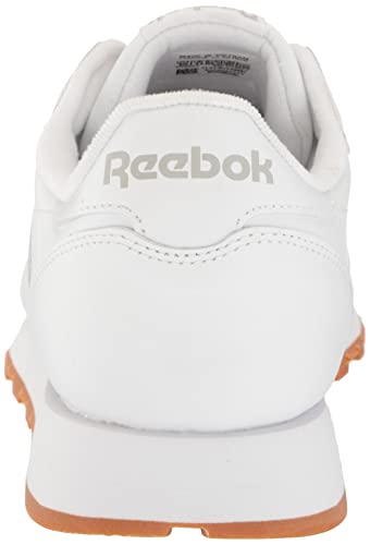 Reebok unisex adult Classic Leather Sneaker, Ftwr White/Pure Grey 3/ Rubber Gum-03, 11.5 Women 10 Men US