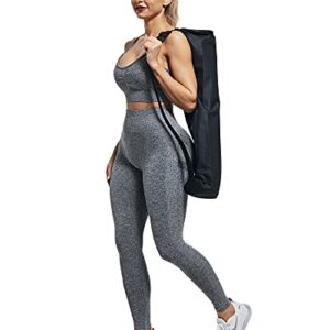 CHRLEISURE Butt Lifting Workout Leggings for Women, Scrunch Butt Gym Seamless Booty Tight (Dark Gray, M)