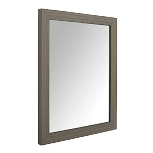 amazon basics rectangular wall mount mirror, standard trim, barnwood, 16" x 20"