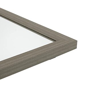 Amazon Basics Rectangular Wall Mount Mirror, Standard Trim, Barnwood, 16" x 20"