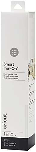 Cricut Smart Iron On (13in x 9ft, White) for Explore 3 and Maker 3 - Matless cutting for long cuts up to 12ft