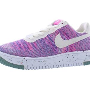 Nike Women's Air Force 1 Crater Low Flyknit Shoes, Fuchsia Glow White Pink Blast Violet, 7