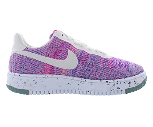 Nike Women's Air Force 1 Crater Low Flyknit Shoes, Fuchsia Glow White Pink Blast Violet, 7