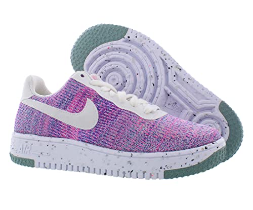 Nike Women's Air Force 1 Crater Low Flyknit Shoes, Fuchsia Glow White Pink Blast Violet, 7