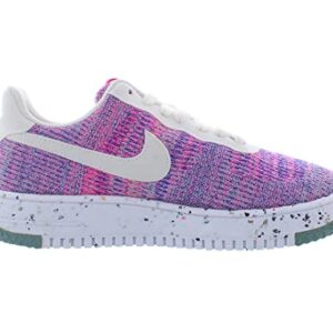 Nike Women's Air Force 1 Low DC7273 500 Crater Flyknit Shoe, Fuchsia Glow/Pink Blast/Green, 8