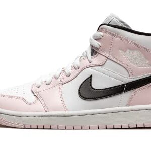 Nike Jordan Womens WMNS Air Jordan 1 Mid BQ6472 500 Barely Rose, Light Violet/Black-white, Size 7W