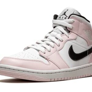 Nike Jordan Womens WMNS Air Jordan 1 Mid BQ6472 500 Barely Rose, Light Violet/Black-white, Size 7W