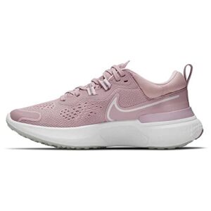 nike women's react miler 2 shoes, plum chalk/white-pink, 8.5