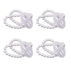 gshllo 4 pcs elastic pearl corsage wrist bands wristlets accessories wedding wrist diy for wedding party