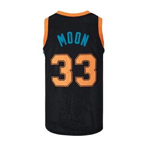 kekambas Men's #33 Moon Flint Tropics Movie Basketball Jersey Stitched Black Size L