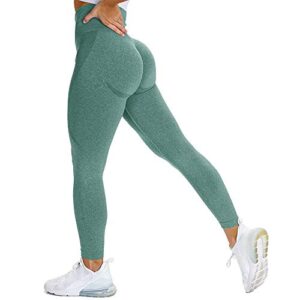 bodybay women high waist seamless leggings butt lift anti cellulite leggings for workout green