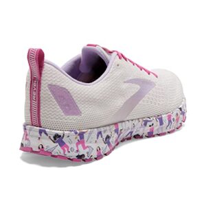 Brooks Women's Revel 4 Running Shoe - White/Lilac/Pink - 9.5