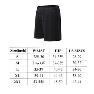 BVNSOZ Men's Athletic Shorts with Pockets and Elastic Waistband Quick Dry Workout Shorts for Men