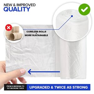 Stock Your Home Clear 4 Gallon Trash Bag (100 Pack) Un-Scented Small Garbage Bags for Bathroom Can, Mini Waste Basket Liner, Plastic Liners for Office Trashcan and Dog Poop, Bulk Household Supplies