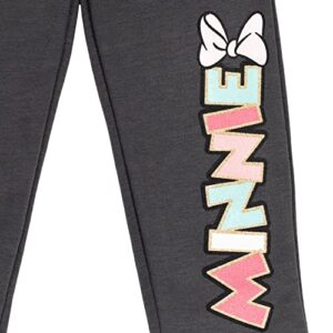 Disney Minnie Mouse Little Girls Fleece Pullover Sweatshirt Pants Set Gray 7-8