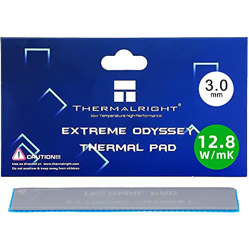 Thermal Pad 3mm 12.8 W/mK, 120x20x3.0mm, Thermalright High-Temperature Resistance Heat Resistance Non-Conductive,Silicone Thermal Pad for PC Heatsink M.2/SSD/NVME/GPU/CPU/LED