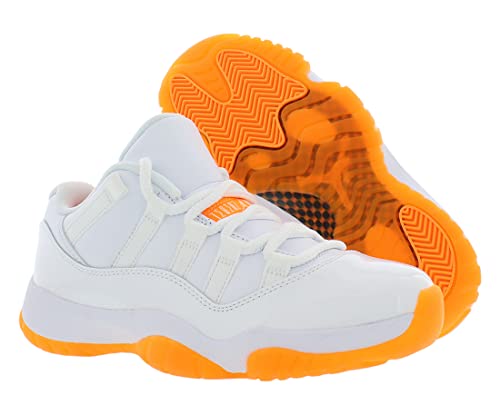 Nike Women's Air Jordan 11 Low WMNS Bright Citrus, White/Bright Citrus, 9W