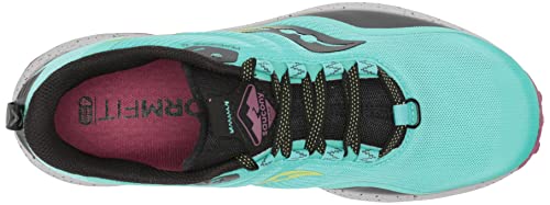 Saucony Women's Peregrine 12 Running Shoe, Cool Mint/Acid, 8