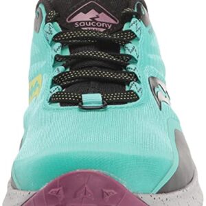 Saucony Women's Peregrine 12 Running Shoe, Cool Mint/Acid, 8