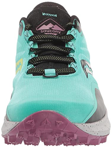 Saucony Women's Peregrine 12 Running Shoe, Cool Mint/Acid, 8