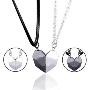 Matching Necklaces for Couples Magnet Necklace for Best Friend Necklaces for 2 Magnetic Half Heart Necklace for Couples