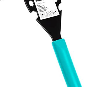 Gresdent Trim Puller Heavy Duty Pry Bar Home Trim Tile Removal Tool Remodeling Wood Floor Baseboard Molding Nail Pulling and Hex Wrench Tool (Green)