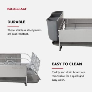 KitchenAid Full Size Stainless Steel Dish-Drying Rack, 20.47-Inch, Gray