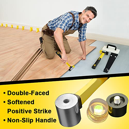 NAACOO Laminate Flooring Tools, Flooring Installation Kit, Vinyl Flooring Tools - Tapping Block with Handle, 2 in 1 Spacers, Heavy Duty Pull Bar, Reinforced Double-Faced Mallet