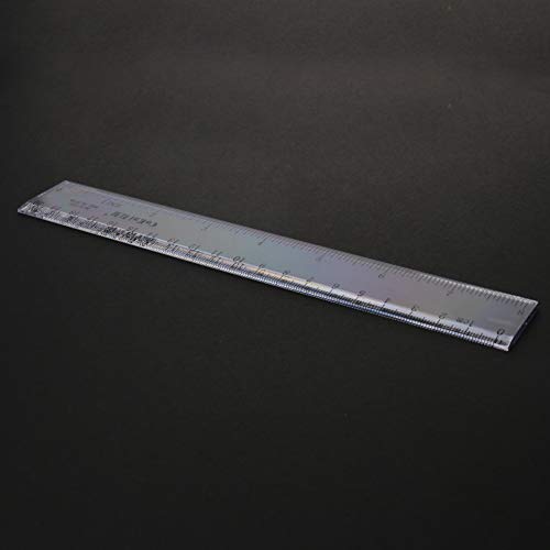 Hegebeck 2 Pack Clear Plastic Ruler 8 Inch Acrylicc Straight Ruler Flexible Ruler with Inches and Metric Measuring Tool for School Learning Drawing