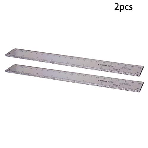 Hegebeck 2 Pack Clear Plastic Ruler 8 Inch Acrylicc Straight Ruler Flexible Ruler with Inches and Metric Measuring Tool for School Learning Drawing