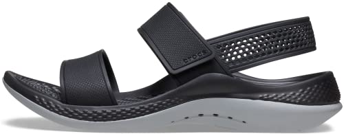 Crocs womens WomenÃ‚â€™s Literide 360 | for Women Sandal, Black/Light Grey, 5 US