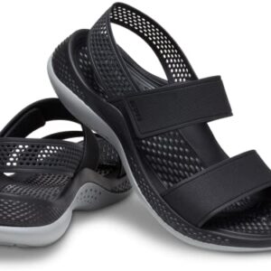 Crocs womens WomenÃ‚â€™s Literide 360 | for Women Sandal, Black/Light Grey, 5 US