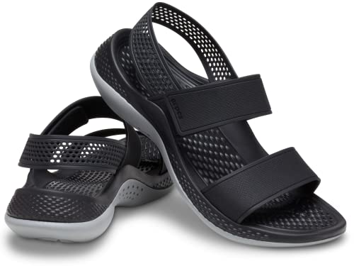 Crocs womens WomenÃ‚â€™s Literide 360 | for Women Sandal, Black/Light Grey, 5 US