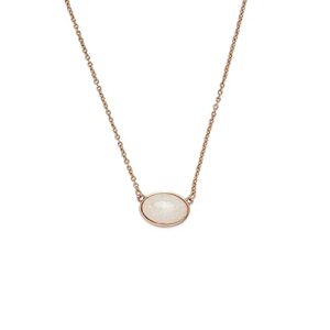 pura vida 16" rose gold opal necklace - adjustable length, brass base - brand charm, 3" extender