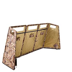 Rig'Em Right Waterfowl Panel Blind with Unique Crossbar Stabalizer, Removable Weight Bags, See Through Mesh Windows, Stubble Straps, Steel Frame and More (Gore Optifade Marsh)