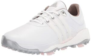 adidas women's tour360 22 golf shoes, footwear white/footwear white/almost pink, 6.5