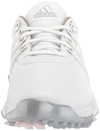 adidas Women's TOUR360 22 Golf Shoes, Footwear White/Footwear White/Almost Pink, 6.5